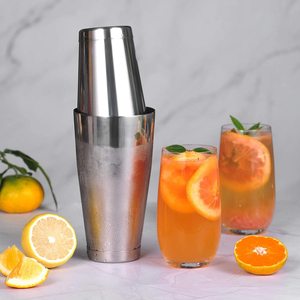 Outils de mixologie pour barman avec logo personnalisé Shaker de fond lesté Shaker à cocktail <span class=keywords><strong>Boston</strong></span> en acier inoxydable - Product Image 1