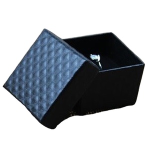 Custom Black Paper Boxes Jewelry Gift Box Wedding Ring Box For Womens