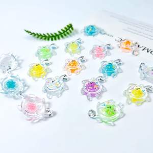 Populaire Mini tortue bricolage crème colle porte-clés coloré téléphone portable chaîne pendentif perles acryliques en vrac accessoires de marque Premium - Product Image 4