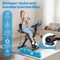 Bicicleta de Ejercicio para el Hogar, Ahorro de Espacio, Fácil de Montar, Monitor de Datos en Tiempo Real, Bicicleta de Spinning Magnética con Movimiento Suave