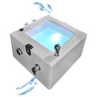 Bassin de bain de pieds multifonctionnel professionnel pour salon de manucure - Bol de pédicure portable avec système de drainage par canalisation