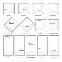 Ensemble de serviettes en lin brodées à la main avec motif personnalisé, sous-verres carrés personnalisés pour les mariages et les réunions de famille