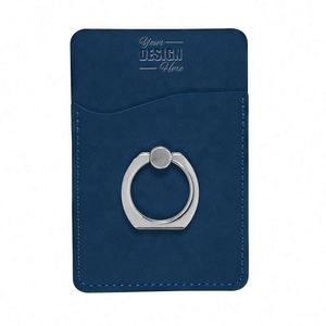 Porte-cartes de téléphone en cuir personnalisé, portefeuille adhésif pour cartes de crédit, compatible avec la plupart des coques de téléphone - Product Image 1