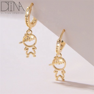 Luxus Glitter 14 Karat Gold Glitter Party Mini-Pflaster Mode Junge Melodie lange Ohrringe Farbe-invarianten wasserdichten Schmuck. - Product Image 2