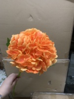 Haute Qualité Unique Tige Artificielle Real Touch Latex Hortensia Fleur pour La Maison De Mariage De Noël Graduation Halloween Décoration