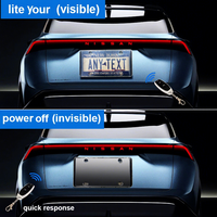 Cadre de plaque d'immatriculation invisible Micora en acier inoxydable avec pince, film de protection électronique de luxe pour la confidentialité, utilisation en salon automobile, télécommande