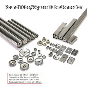 Connecteur interne pour tube carré en acier inoxydable avec accessoires à trou fileté, écrou carré pour porte-chaussures, étagère de chariot de service - Product Image 3