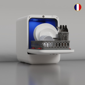 Lave-vaisselle compact mini avec panneau coloré, logo personnalisable, boîtier en acier inoxydable et en plastique pour usage domestique - Product Image 2