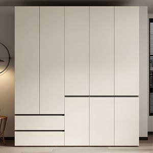 Tủ quần áo cắt không có tay cầm cửa bản lề nhiều ngăn kéo melamine lưu trữ - Product Image 5