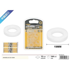 Rondella di gomma bianca 19 mm 18 pz-guarnizioni e raccordi idraulici