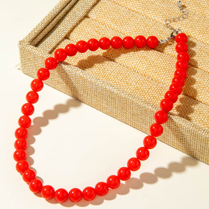 Collana di Perline alla Moda in Colori Dopamina, Stile Europeo <span class=keywords><strong>e</strong></span> Americano - Girocollo in Acrilico Semplice <span class=keywords><strong>e</strong></span> Versatile - Product Image 5