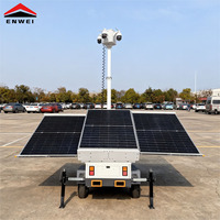 Tour de sécurité mobile avec caméra, tours de surveillance CCTV portables pour la surveillance des zones éloignées