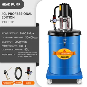 Factory Outlet 40L Pneumatic Grease Machine Big Head Grease Pump Lubricator Pneumatic Lubricator Pump And Universal Aluminum Gun