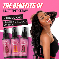 Spray de teinture pour dentelle, pour perruques, étiquette privée, personnalisé, résistant à l'eau, en rose, pour couverture rapide