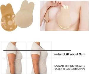 Soutien-gorge invisible réutilisable à effet push-up, ruban adhésif pour le lifting des seins, cache-tétons en silicone, autocollants pour les mamelons, 2 pièces/paire - Product Image 5