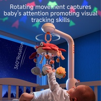 Mobile musical pour bébé Tumama, jouet de lit pour enfants, cloche de lit en plastique, mobile suspendu pour berceau avec projecteur, jouets pour bébé