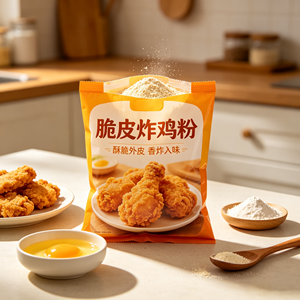 ผงแป้งทอดไก่<span class=keywords><strong>กรอบ</strong></span>สูตรโรงงาน ผงเคลือบ<span class=keywords><strong>กรอบ</strong></span>สีขาวสำหรับร้านอาหาร - Product Image 3