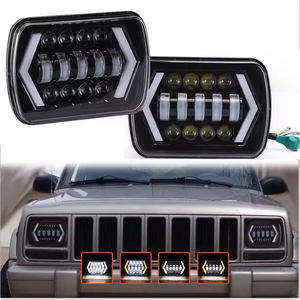 Luz de faro LED 7X6 "5x7" pulgadas camión 12 24V 55W Hi-low Beam DRL para Toyota Tacoma Wrangler <span class=keywords><strong>Chevrolet</strong></span> Jeep Cherokee XJ IP67 - Product Image 2
