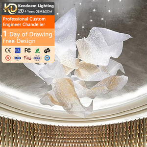 Lampadario sospeso con soffitto a forma di arte creativa moderna personalizzato per illuminazione di ingegneria alberghiera eleganti luci a sospensione - Product Image 1