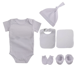 8 pezzi manica corta pagliaccetti calzini guanto 100% cotone tuta vestiti appena nati ragazzi ragazze tuta <span class=keywords><strong>abbigliamento</strong></span> - Product Image 6