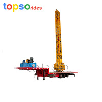 Manèges de type tour rotative pliables sur remorque pour équipements de divertissement extérieur de grande envergure