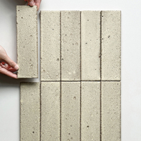 Carreaux muraux mosaïques faits à la main pour salle de bain et cuisine d'hôtel, protection anti-éclaboussures, carreaux rectangulaires 65*230mm, céramique blanche émaillée