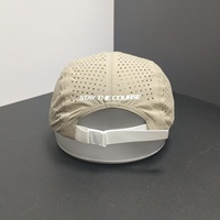Gorra de Running de 5 Paneles con Logotipo Personalizado, Perforada con Láser, de Secado Rápido, Ligera, para Deportes al Aire Libre, de Nailon, Venta Caliente de Fábrica