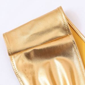 Funda de Silla Elástica Dorada de Lujo con Cuatro Esquinas para Banquetes de Boda en Hoteles de Alta Gama - Product Image 3