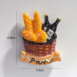 Aimants souples en ferrite composite industrielle en forme d'aliments en résine 3D, collection de décoration de cuisine de style nordique - Product Image 2