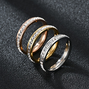 <span class=keywords><strong>Bague</strong></span> de <span class=keywords><strong>couple</strong></span> en acier inoxydable JZ373, bijoux tendance pour célébrités, plaqué or 18 carats/or rose pour femme - Product Image 3
