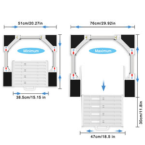 Kit de Apilamiento Ajustable de 51-76 cm con Estante para Lavadora y Secadora, Base para Lavadora, Gran Venta en EE. UU. - Product Image 6