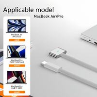 Cable de Carga Rápida de 140W con Adsorción Magnética Tipo-C a Magg 3, Seguro, con Trenzado de Nailon para Portátil