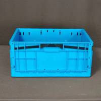 Panier/conteneur en plastique pliable et empilable LRH 600x400mm PP/HDPE avec capacité de charge de 40 kg, caisse en plastique à lattes pliable