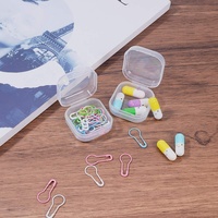 Mini boîte en plastique transparente Option de recyclage écologique pour lunettes Pierres précieuses Boucles d'oreilles Anneaux Affichage Petit emballage de produit