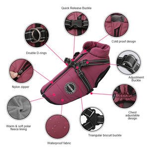 Abrigo de secado de invierno personalizado, ropa para mascotas, chaleco reflectante impermeable para gatos, fabricación cálida de lujo, ropa para perros al aire libre - Product Image 2