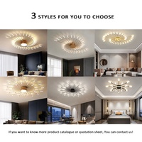 Luminaire de plafond LED en forme de fleur de feu d'artifice en acrylique pour salon, design pop, éclairage pour la maison