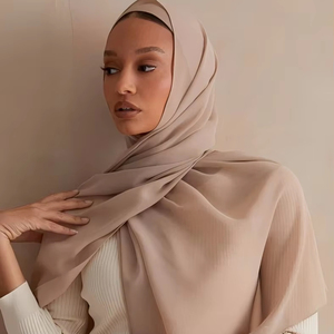 Shengmo kim cương voan bé Đường may 70*180cm đồng bằng khăn trùm đầu Muslim khăn choàng nhà máy bán buôn tùy chỉnh thiết kế kích thước Logo - Product Image 2