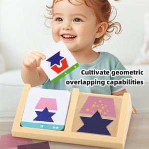 Concepteur de maison explorer superpositions graphiques Puzzle jouet enfants Figure géométrique logique spatiale pensée formation Puzzle jeu de société - Product Image 4