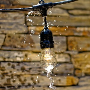 E27 Outdoor <b>String</b> Lights IP65 Waterproof PVC Wire Extension Cord For <b>Garden</b> Patio Lighting - Product Image 2