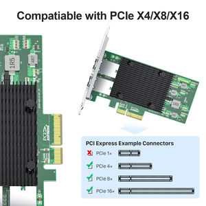 สำหรับ X550-T2 การ์ดเครือข่ายพอร์ตไฟฟ้าแบบคู่ 10G ซินโนโลยี DS1621/1821 รองรับ 2.5G/5G - Product Image 2