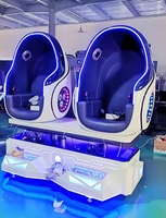 Chaise œuf double en métal durable la plus populaire, simulateur VR, équipement MR d'intérieur avec plus de 100 jeux pour utilisation dans les centres commerciaux