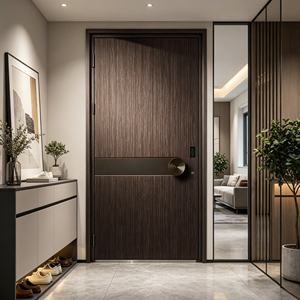 Porta di Sicurezza Moderna in Alluminio Pressofuso, Resistente agli Uragani, Antiproiettile, Impermeabile, per Soggiorno - Product Image 5