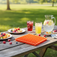 Moule à glaçons et à sucettes glacées en silicone flexible, réutilisable, écologique, de qualité alimentaire, de forme carrée