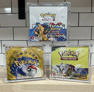 Acrylique Pokemon Booster <span class=keywords><strong>Box</strong></span> <span class=keywords><strong>1ère</strong></span> <span class=keywords><strong>édition</strong></span> Vitrine de jeu de cartes à collectionner avec aimant fort Boîte-cadeau 5MM d'épaisseur - Product Image 2