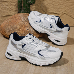 Chaussures de sport compensées en maille respirante anti-odeur et antidérapantes à lacets pour femme – Grande Vente - Product Image 4