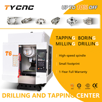 Centro de Perforación y Roscado CNC T6, Husillo de Alta Velocidad de 20000 rpm, Máquina de Perforación y Roscado CNC