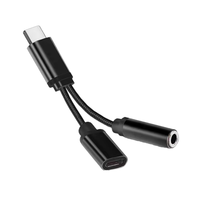 2-in-1 USB-C zu 3,5mm Audio-Kopfhörerkabel mit PVC-Ummantelung - Schnellladekabel für Kamera, Lautsprecher, Mikrofon & Projektor
