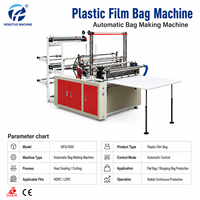 Machine automatique de fabrication de sacs en film plastique polyéthylène à soudures latérales, à haute vitesse, avec découpe stable et production efficace