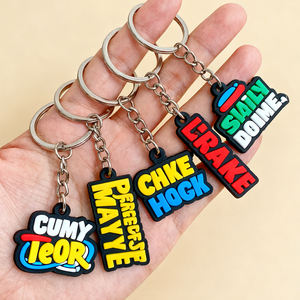Prix usine Logo personnalisé <span class=keywords><strong>moto</strong></span> porte-clés en caoutchouc plastique <span class=keywords><strong>3d</strong></span> doux dessin animé pvc porte-clés - Product Image 1