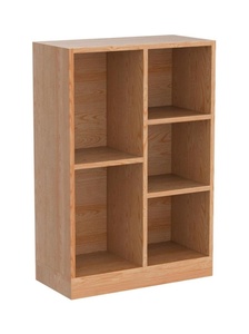 Étagère ouverte <span class=keywords><strong>basse</strong></span> - <span class=keywords><strong>Meuble</strong></span> de rangement en bois à 3 niveaux sur pied avec base - Product Image 3